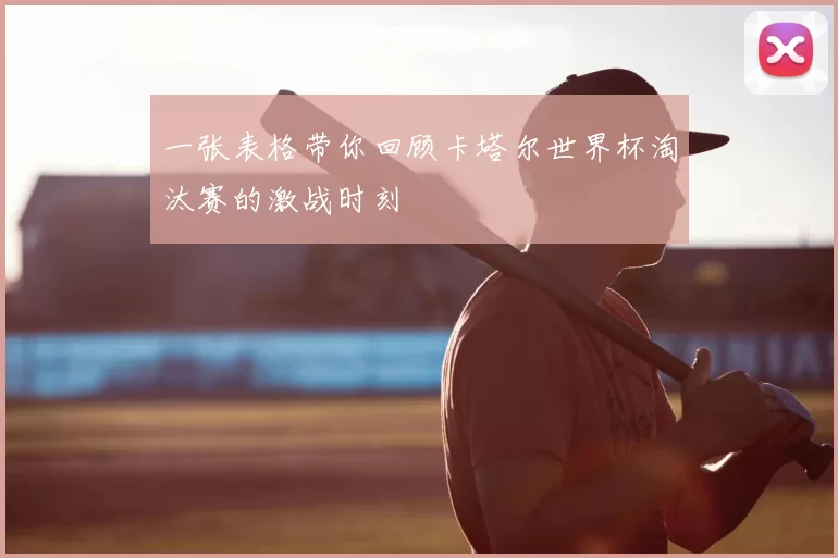 一张表格带你回顾卡塔尔世界杯淘汰赛的激战时刻